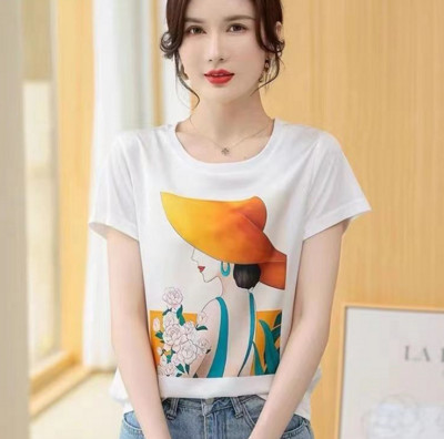 Tricou din satin de vară 2023 Tricou din mătase la modă pentru femei Tricou alb din mătase Design cu mâneci scurte Cămăși albe Luxry Sense Stain