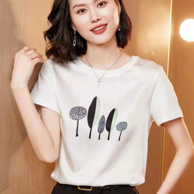 Tricou din satin de vară 2023 Tricou din mătase la modă pentru femei Tricou alb din mătase Design cu mâneci scurte Cămăși albe Luxry Sense Stain