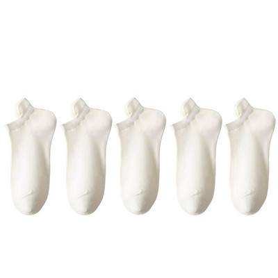 5 Ζεύγη/Παρτίδα γυναικείες κάλτσες Casual αναπνεύσιμη λευκή κάλτσα αστραγάλου καλοκαιρινή χαμηλή κοπή βαμβακερή λεπτή κοντή No-Show Elastic Sox Calcetines