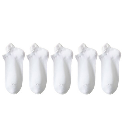 5 Ζεύγη/Παρτίδα γυναικείες κάλτσες Casual αναπνεύσιμη λευκή κάλτσα αστραγάλου καλοκαιρινή χαμηλή κοπή βαμβακερή λεπτή κοντή No-Show Elastic Sox Calcetines