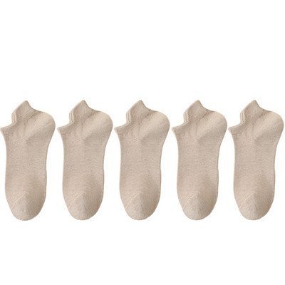 5 Ζεύγη/Παρτίδα γυναικείες κάλτσες Casual αναπνεύσιμη λευκή κάλτσα αστραγάλου καλοκαιρινή χαμηλή κοπή βαμβακερή λεπτή κοντή No-Show Elastic Sox Calcetines