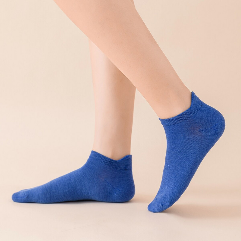 10 perechi de șosete clasice solide la gleznă, șosete decoltate, confortabile și respirabile, ciorapi și ciorapi de damă