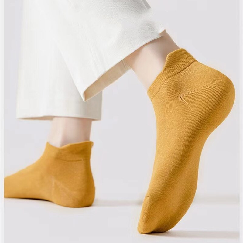 10 perechi de șosete clasice solide la gleznă, șosete decoltate, confortabile și respirabile, ciorapi și ciorapi de damă