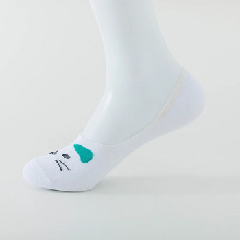 5 чифта ДАМСКИ невидими чорапи, чехли, памучни летни чорапи против плъзгане на животни, ежедневни дишащи тънки чорапи тип лодка