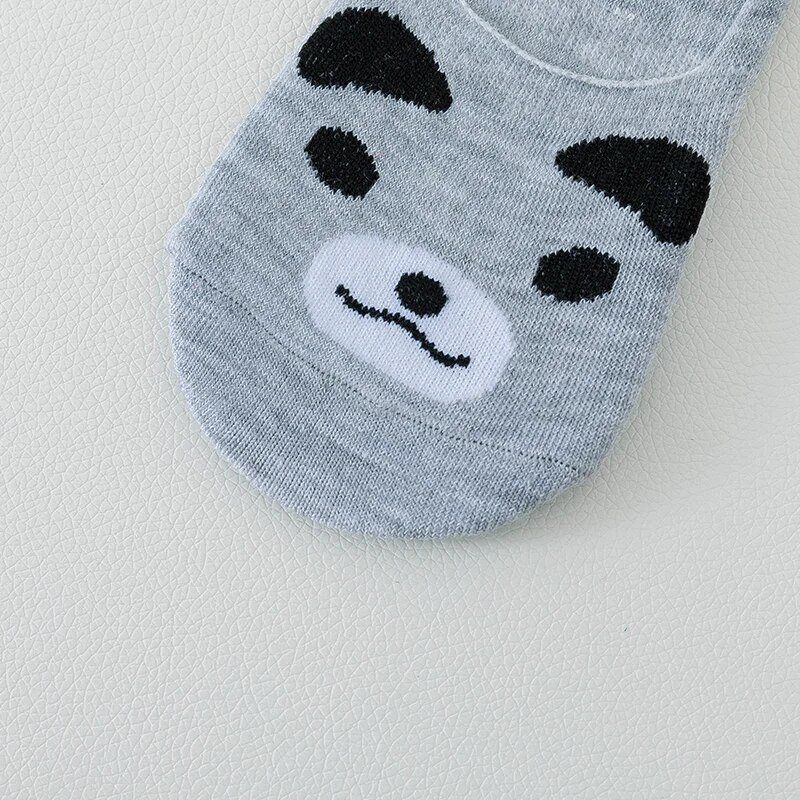 5 perechi de șosete invizibile pentru femei, papuci, șosete de vară antiderapante pentru animale din bumbac, șosete subțiri pentru bărci, lejer, respirabile
