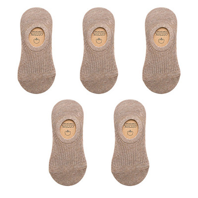 5 paari naiste nähtamatud paadi sokid suvised üliõhukesed puuvillased sokid hingavad silikoonist libisemiskindlad pahkluu madalad tüdrukud Sox Calcetines