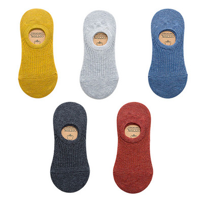 5 paari naiste nähtamatud paadi sokid suvised üliõhukesed puuvillased sokid hingavad silikoonist libisemiskindlad pahkluu madalad tüdrukud Sox Calcetines