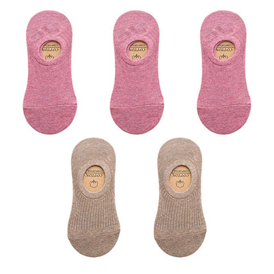 5 paari naiste nähtamatud paadi sokid suvised üliõhukesed puuvillased sokid hingavad silikoonist libisemiskindlad pahkluu madalad tüdrukud Sox Calcetines