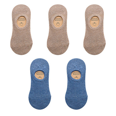 5 paari naiste nähtamatud paadi sokid suvised üliõhukesed puuvillased sokid hingavad silikoonist libisemiskindlad pahkluu madalad tüdrukud Sox Calcetines