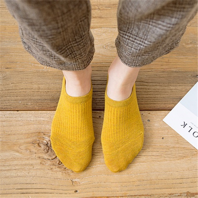 5 paari naiste nähtamatud paadi sokid suvised üliõhukesed puuvillased sokid hingavad silikoonist libisemiskindlad pahkluu madalad tüdrukud Sox Calcetines