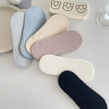 5 чифта нови дамски чорапи Kawai, летни сладки японски модни анимационни мечки, забавни чорапи Меки памучни къси неплъзгащи се невидими чорапи