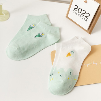 5 чифта дамски забавни чорапи Пролетни и есенни чорапи със сладолед и плодове Harajuku Студентски чорапи за свободното време с лодка