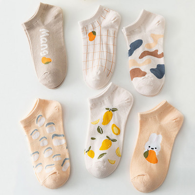 6 pari ženskih kratkih čarapa Slatke čarape za djevojčice u proljeće i ljeto