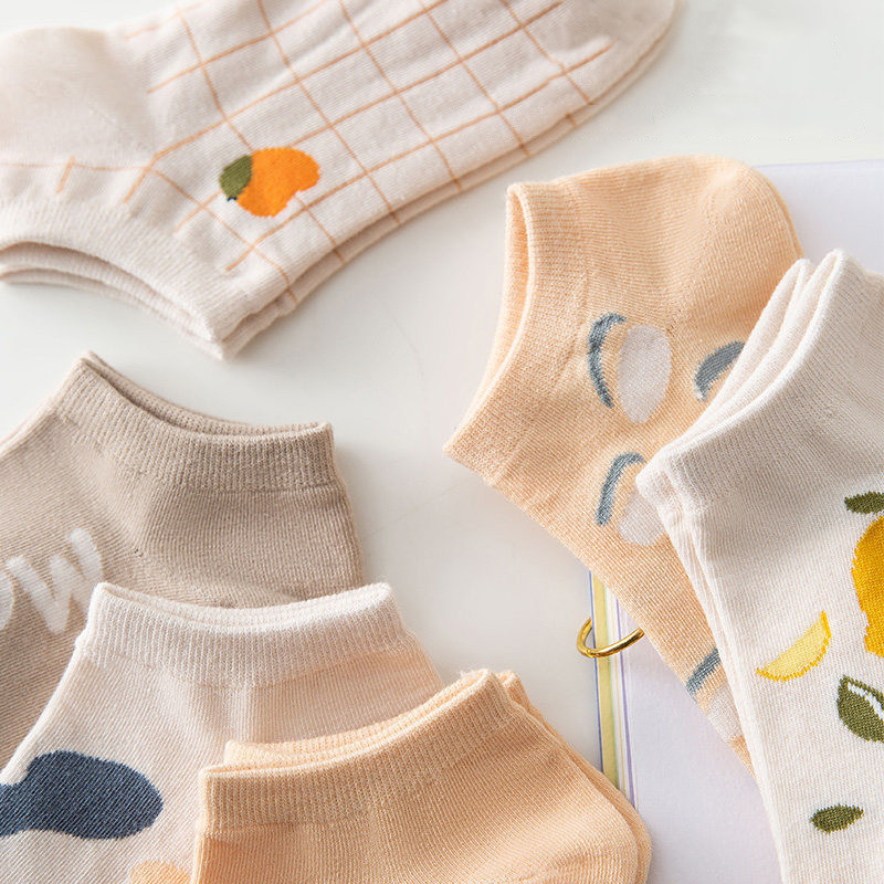 6 pari ženskih kratkih čarapa Slatke čarape za djevojčice u proljeće i ljeto
