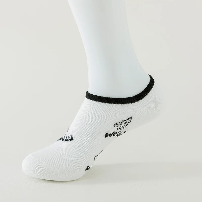 5 paari NAISTE Paadi sokke Nähtamatud madala lõikega silikoonist libisemisvastased suvised pahkluu sokid puuvillased südamevõrgust hingavad