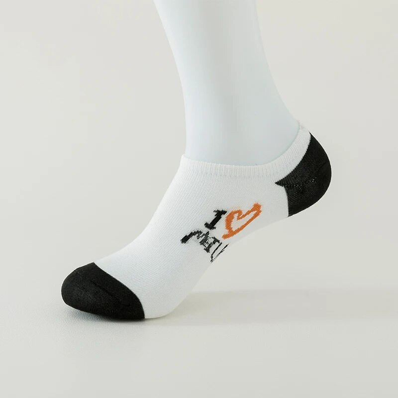 5 paari NAISTE Paadi sokke Nähtamatud madala lõikega silikoonist libisemisvastased suvised pahkluu sokid puuvillased südamevõrgust hingavad