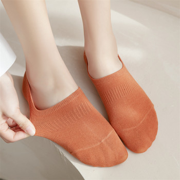 5 чифта/партида Дамски чорапи Памучни летни нови плътни невидими чорапи с ниски разрези Дамски групови опаковки Обикновени невидими чорапи Противоплъзгащи се