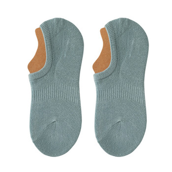 5 чифта/партида Дамски чорапи Памучни летни нови плътни невидими чорапи с ниски разрези Дамски групови опаковки Обикновени невидими чорапи Противоплъзгащи се