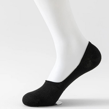 5 чифта ДАМСКИ едноцветни невидими чорапи, памучни силиконови противоплъзгащи пролетни чорапи за глезена, ежедневни дишащи тънки чорапи тип лодка