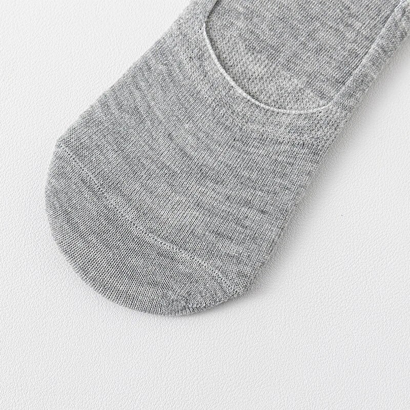 5 perechi de șosete invizibile pentru femei de culoare uni, șosete din bumbac și silicon anti-alunecare pentru glezne, șosete de barca subțiri, lejer, respirabile