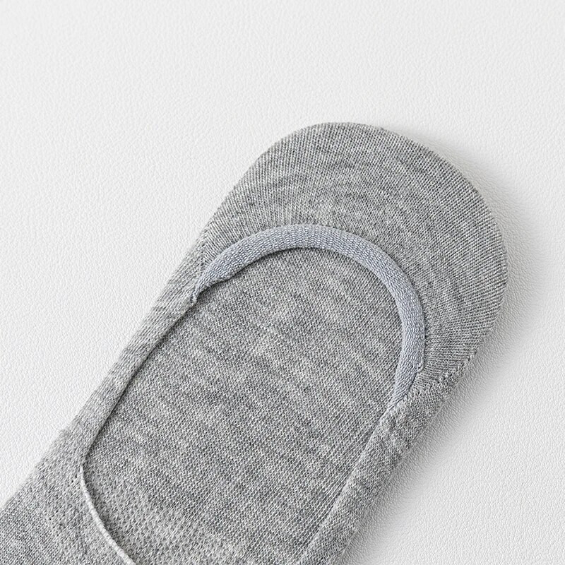 5 perechi de șosete invizibile pentru femei de culoare uni, șosete din bumbac și silicon anti-alunecare pentru glezne, șosete de barca subțiri, lejer, respirabile