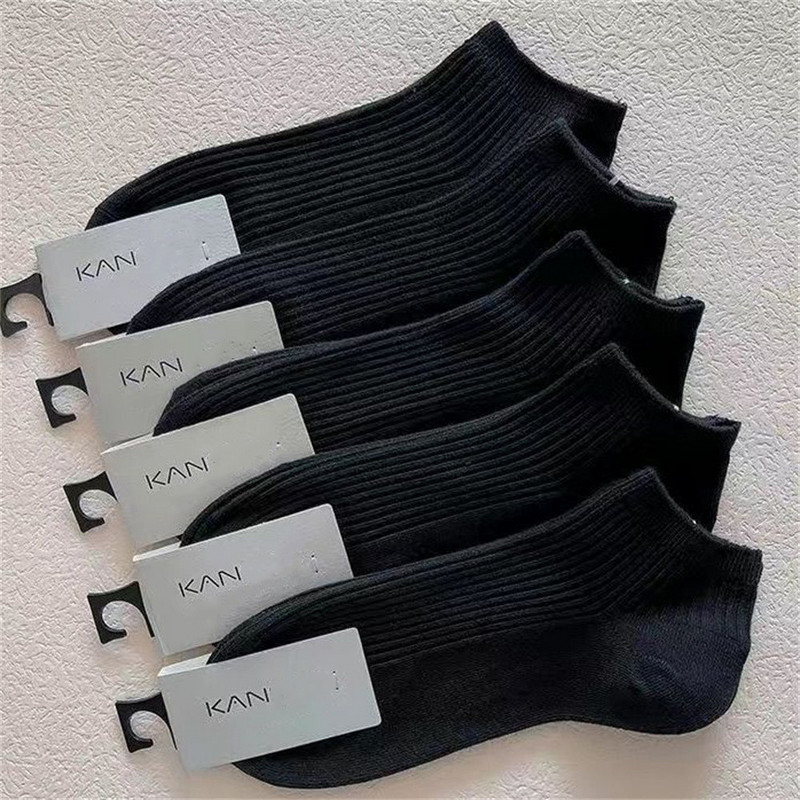 5 paari/pakk naiste pahkluu sokid, 100% puuvillased nähtamatud higi neelavad tüdrukud madala toruga paadisokid EU 36-42