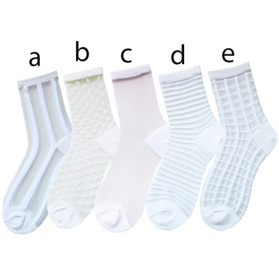 Mood Kawaii naiste sokid Seksikad pitsist võrksokid Segavärvilised kiud läbipaistev veniv elastsus pahkluu võrgulõng Thin Sox