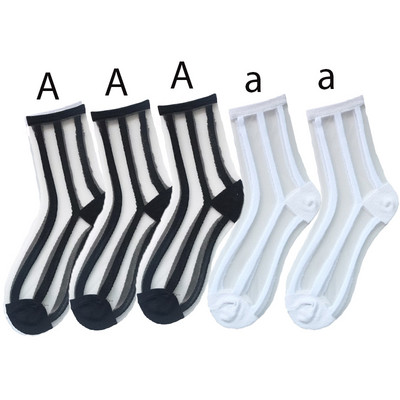 Mood Kawaii naiste sokid Seksikad pitsist võrksokid Segavärvilised kiud läbipaistev veniv elastsus pahkluu võrgulõng Thin Sox