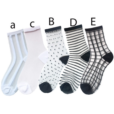 Mood Kawaii naiste sokid Seksikad pitsist võrksokid Segavärvilised kiud läbipaistev veniv elastsus pahkluu võrgulõng Thin Sox