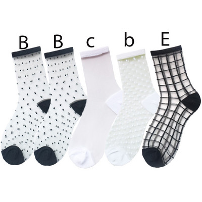 Mood Kawaii naiste sokid Seksikad pitsist võrksokid Segavärvilised kiud läbipaistev veniv elastsus pahkluu võrgulõng Thin Sox