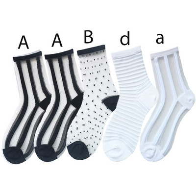 Mood Kawaii naiste sokid Seksikad pitsist võrksokid Segavärvilised kiud läbipaistev veniv elastsus pahkluu võrgulõng Thin Sox
