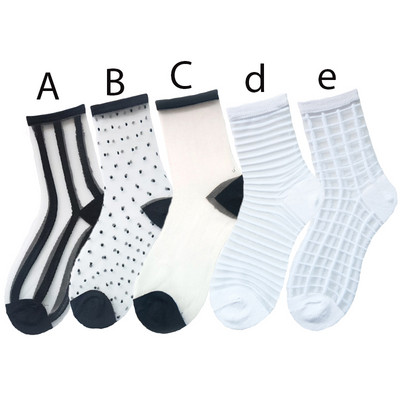 Mood Kawaii naiste sokid Seksikad pitsist võrksokid Segavärvilised kiud läbipaistev veniv elastsus pahkluu võrgulõng Thin Sox