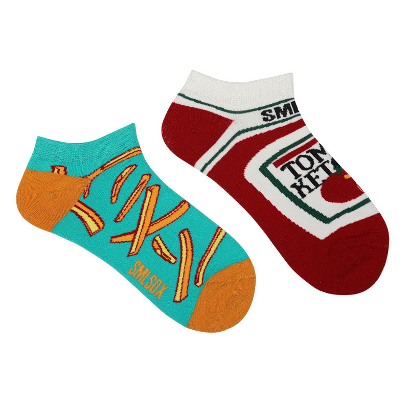 Sieviešu asimetriskas AB zeķes Ins Dzīvnieku un augu potīšu zeķes multfilma Krāsains sporta kokvilnas zeķes Vīriešu sieviešu zeķes Low Cut Sox