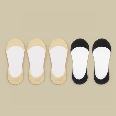 Naiste sokid Puuvill Nähtamatu Suvine Õhuke Hingav Pehme Silikoonist Mittelibisemine Mood kõrgetele kontsadele Paadi sokid Talla sokid 5 paari