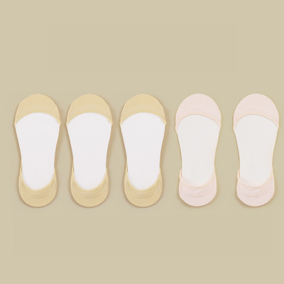 Naiste sokid Puuvill Nähtamatu Suvine Õhuke Hingav Pehme Silikoonist Mittelibisemine Mood kõrgetele kontsadele Paadi sokid Talla sokid 5 paari