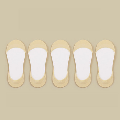 Naiste sokid Puuvill Nähtamatu Suvine Õhuke Hingav Pehme Silikoonist Mittelibisemine Mood kõrgetele kontsadele Paadi sokid Talla sokid 5 paari