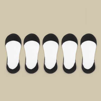 Naiste sokid Puuvill Nähtamatu Suvine Õhuke Hingav Pehme Silikoonist Mittelibisemine Mood kõrgetele kontsadele Paadi sokid Talla sokid 5 paari