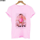 Reducere de vară Cămașă nouă streetwear pentru femei Tendință la modă Grafică imprimeu O-gât Casual cu mânecă scurtă Topuri Tricou alb roz S-XXL