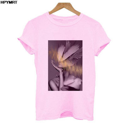 Reducere de vară Cămașă nouă streetwear pentru femei Tendință la modă Grafică imprimeu O-gât Casual cu mânecă scurtă Topuri Tricou alb roz S-XXL