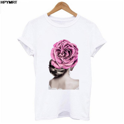 Reducere de vară Cămașă nouă streetwear pentru femei Tendință la modă Grafică imprimeu O-gât Casual cu mânecă scurtă Topuri Tricou alb roz S-XXL