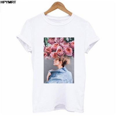 Reducere de vară Cămașă nouă streetwear pentru femei Tendință la modă Grafică imprimeu O-gât Casual cu mânecă scurtă Topuri Tricou alb roz S-XXL