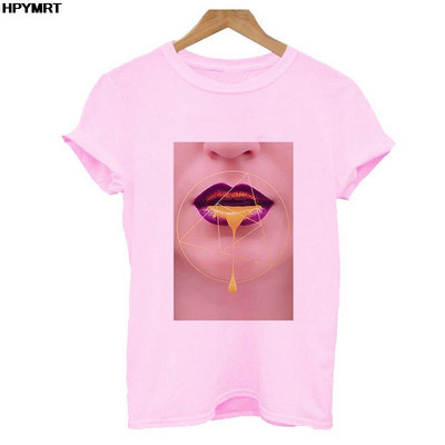 Reducere de vară Cămașă nouă streetwear pentru femei Tendință la modă Grafică imprimeu O-gât Casual cu mânecă scurtă Topuri Tricou alb roz S-XXL