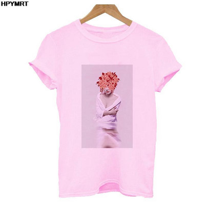 Reducere de vară Cămașă nouă streetwear pentru femei Tendință la modă Grafică imprimeu O-gât Casual cu mânecă scurtă Topuri Tricou alb roz S-XXL