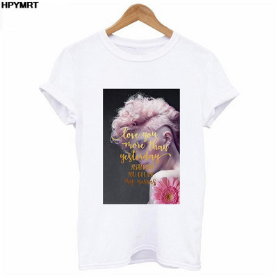 Reducere de vară Cămașă nouă streetwear pentru femei Tendință la modă Grafică imprimeu O-gât Casual cu mânecă scurtă Topuri Tricou alb roz S-XXL