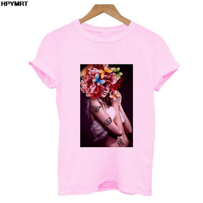 Reducere de vară Cămașă nouă streetwear pentru femei Tendință la modă Grafică imprimeu O-gât Casual cu mânecă scurtă Topuri Tricou alb roz S-XXL