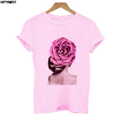 Reducere de vară Cămașă nouă streetwear pentru femei Tendință la modă Grafică imprimeu O-gât Casual cu mânecă scurtă Topuri Tricou alb roz S-XXL