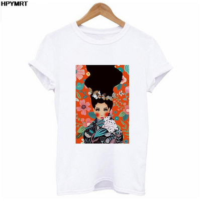 Reducere de vară Cămașă nouă streetwear pentru femei Tendință la modă Grafică imprimeu O-gât Casual cu mânecă scurtă Topuri Tricou alb roz S-XXL