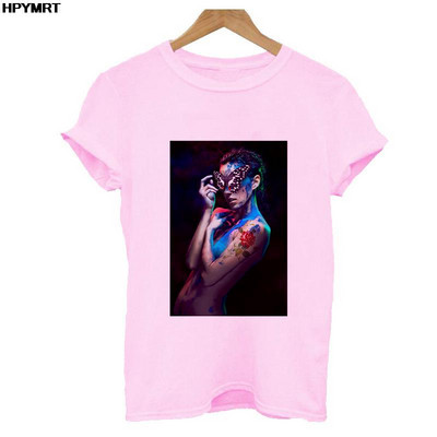 Reducere de vară Cămașă nouă streetwear pentru femei Tendință la modă Grafică imprimeu O-gât Casual cu mânecă scurtă Topuri Tricou alb roz S-XXL