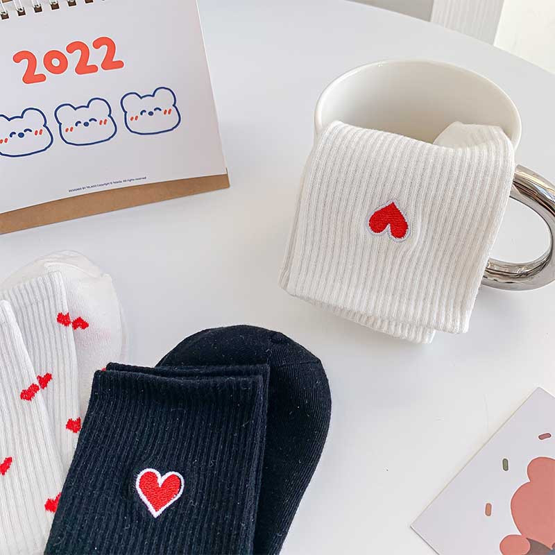 Armastus Tikitud Sokid Naiste Puhas Puuvillane Spordi Lühikesed Sokid Valged Must Kingitus Tüdrukutele Daamid Harajuku Kawaii Calcetines Mujer