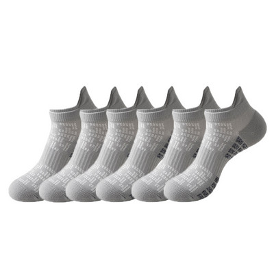 6 paari No Show Sport Jooksusokid Sportlikud madala lõikega sokid Paksud kootud Outdoor Fitness Hingavad kiiresti kuivavad kulumiskindlad sokid